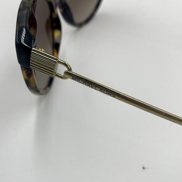 Michael Kors MK2052 Sunglasses Tortoiseshell Cat Eye Gold Toned Glasses - Picture 7 of 9